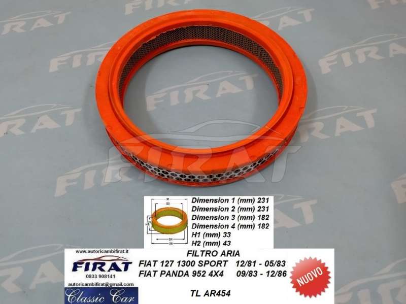 FILTRO ARIA FIAT 127 1300 SPORT